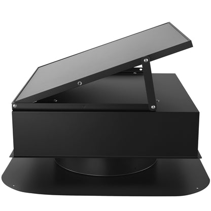 Roof Attic Exhaust Fan, 35W Smart Solar Roof Ventilation Fan Auto Temperature Control, 2400 CFM Airflow Built-in Brushless DC Motor for Cooling and Dehumidification, No Remote