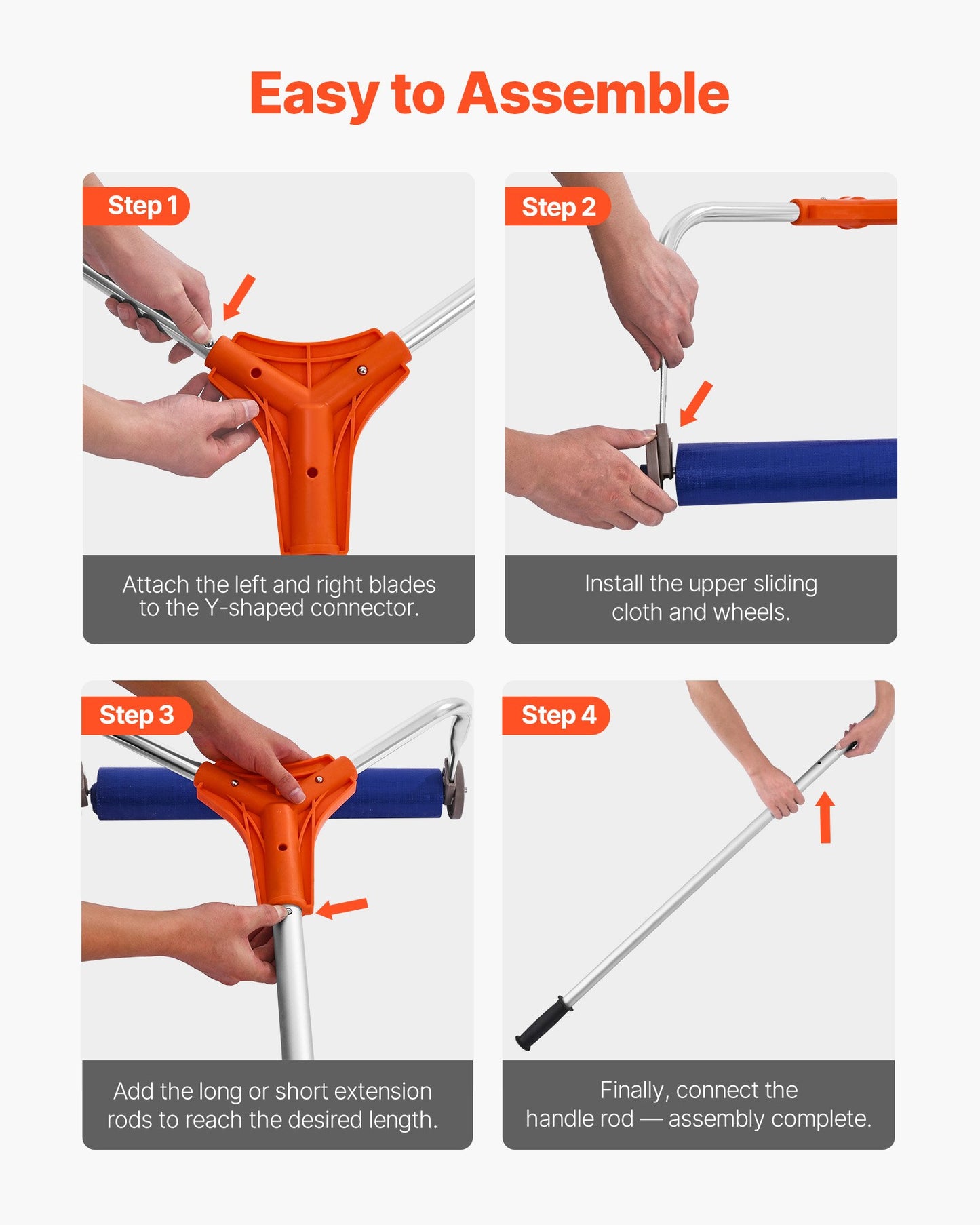 Schneeräumrechen für Dächer, 27 cm Aluminiumblatt, 1,25–5,24 m verstellbarer Dachschneeschaber mit Rädern und Gleitschiene, leichtes Werkzeug zur Schneebeseitigung von Laub und Schmutz auf Hausdächern