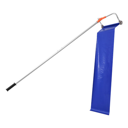 Schneeräumrechen für Dächer, 27 cm Aluminiumblatt, 1,25–5,24 m verstellbarer Dachschneeschaber mit Rädern und Gleitschiene, leichtes Werkzeug zur Schneebeseitigung von Laub und Schmutz auf Hausdächern