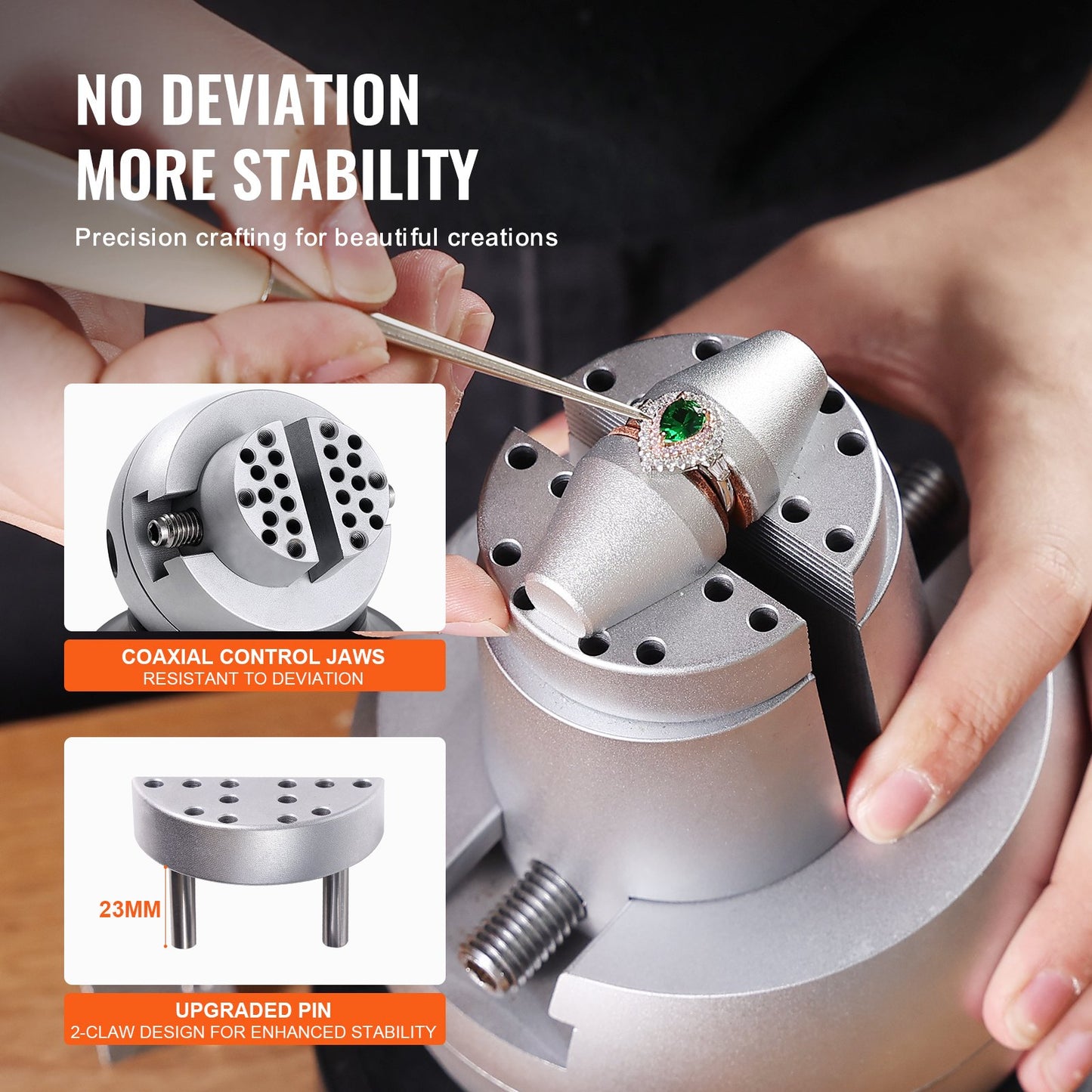 Ball Vise, 13 cm Engraving Setting Tool, 360° Rotation Engraving Block Vise, 69 PCS Attachment Jewelry Engraving Block Tools Standard Block for Gemstone Inlay and Small-Scale Engraving