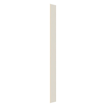 Wood Slat Acoustic Panels, 8 PCS 96 x 6 inch, WPC Accent Wooden Wall Panels for Modern Interior Wall, Faux Wood Wall Board Panels for Stylish Decor and Noise Reduction, Matte White