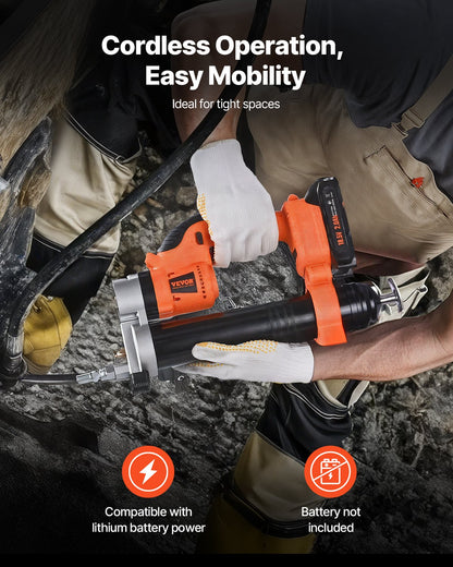 Cordless Grease Gun, 8000 PSI Max Pressure, Electric Grease Gun with LED Light & 35.4-inch Long Hose, Compatible with 18V Makita Batteries, Suitable for Greasing Vehicles or Machines(Tool Only)