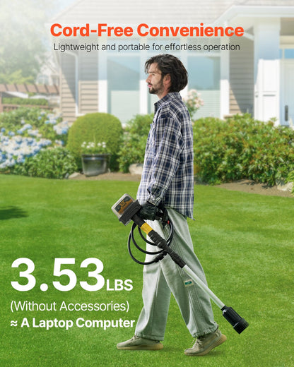 Cordless Stick Water Transfer Pump, 33 L/min(528GPH), Portable Sump Pump with NPT3/4" Garden Hose, Compatible with Dewalt 20V MAX Battery (No Battery), Electric Utility Stick Pump for Pool, Garden, Pond