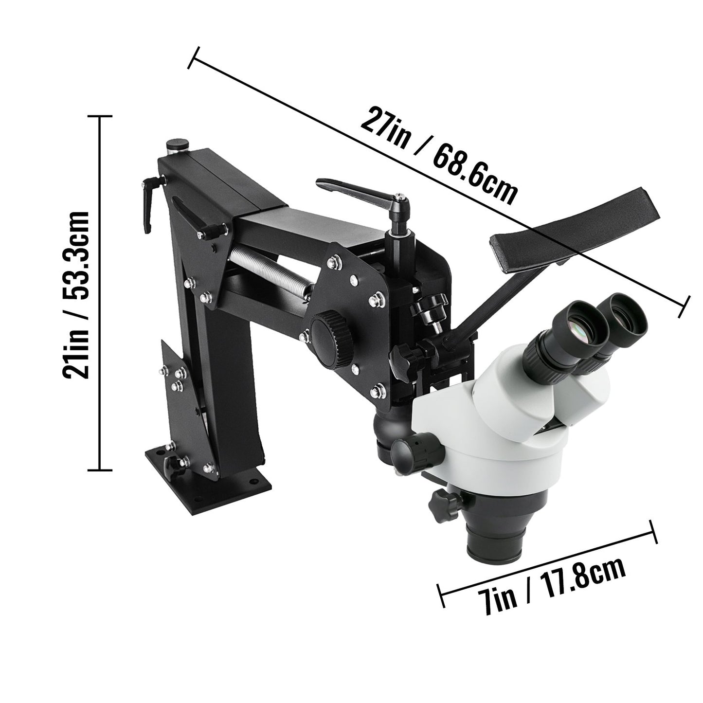 Micro Inlaid Mirror Multi-directional Micro-setting Microscope 76mm Lens Spring Bracket Jewelry Tools 7X-4.5X
