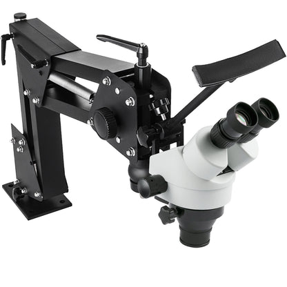 Micro Inlaid Mirror Multi-directional Micro-setting Microscope 76mm Lens Spring Bracket Jewelry Tools 7X-4.5X