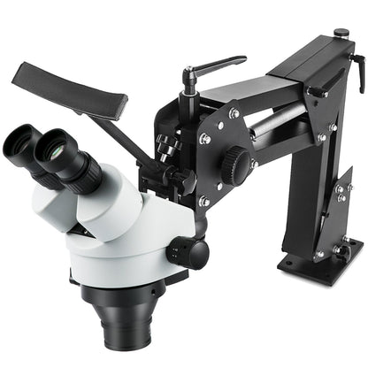 Micro Inlaid Mirror Multi-directional Micro-setting Microscope 76mm Lens Spring Bracket Jewelry Tools 7X-4.5X