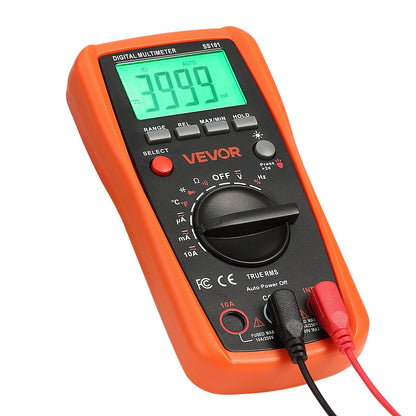 Digital Multimeter, 4000-Count TRMS DC/AC Voltmeter Current Tester, Auto-Ranging Multimeter for Current Voltage Resistance Capacitance Temperature Diodes Continuity Duty-Cycle Measurments