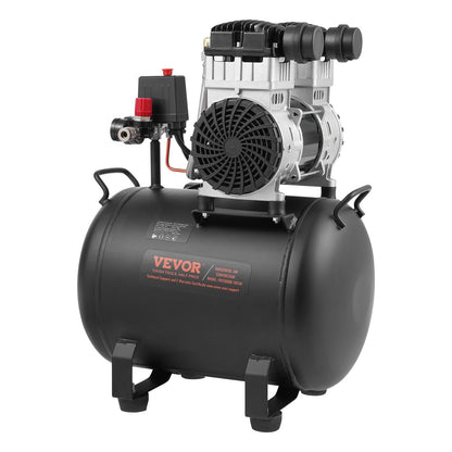 Air Compressor, 10 Gallon Steel Tank, 2HP 5.3 CFM@90 PSI Oil Free Air Compressor & Max. 125PSI Pressure, 78dB Ultra Quiet Portable Compressor, for Auto Repair, Tire Inflation, Spray Painting