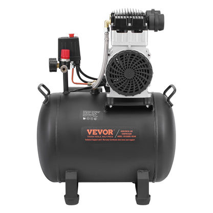 Air Compressor, 10 Gallon Steel Tank, 2HP 5.3 CFM@90 PSI Oil Free Air Compressor & Max. 125PSI Pressure, 78dB Ultra Quiet Portable Compressor, for Auto Repair, Tire Inflation, Spray Painting