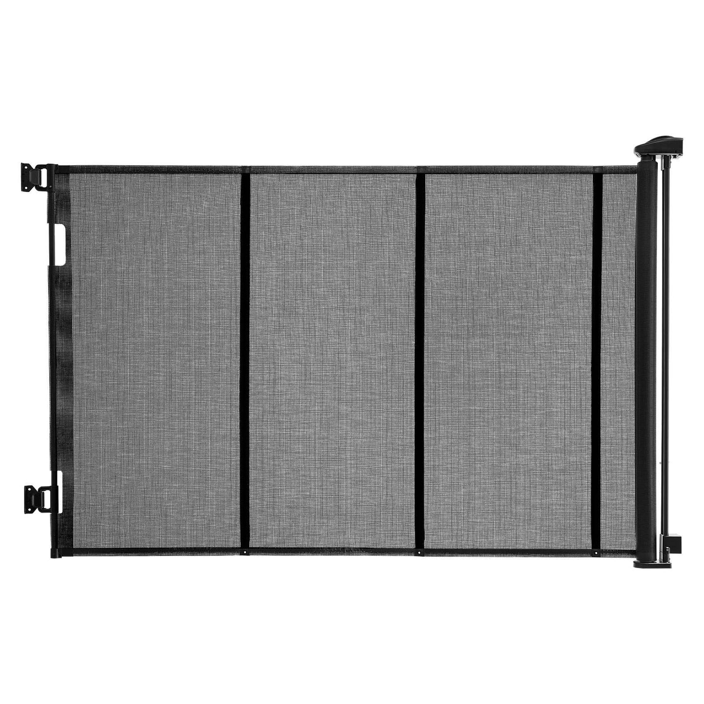 Retractable Baby Gate, Extends to 3050 mm Extra Wide, 980 mm Tall, with Reinforced Fiberglass Strips, Avoids Crawling Through, Mesh Dog Gate for Decks, Doorways, Garages, Indoor, Black