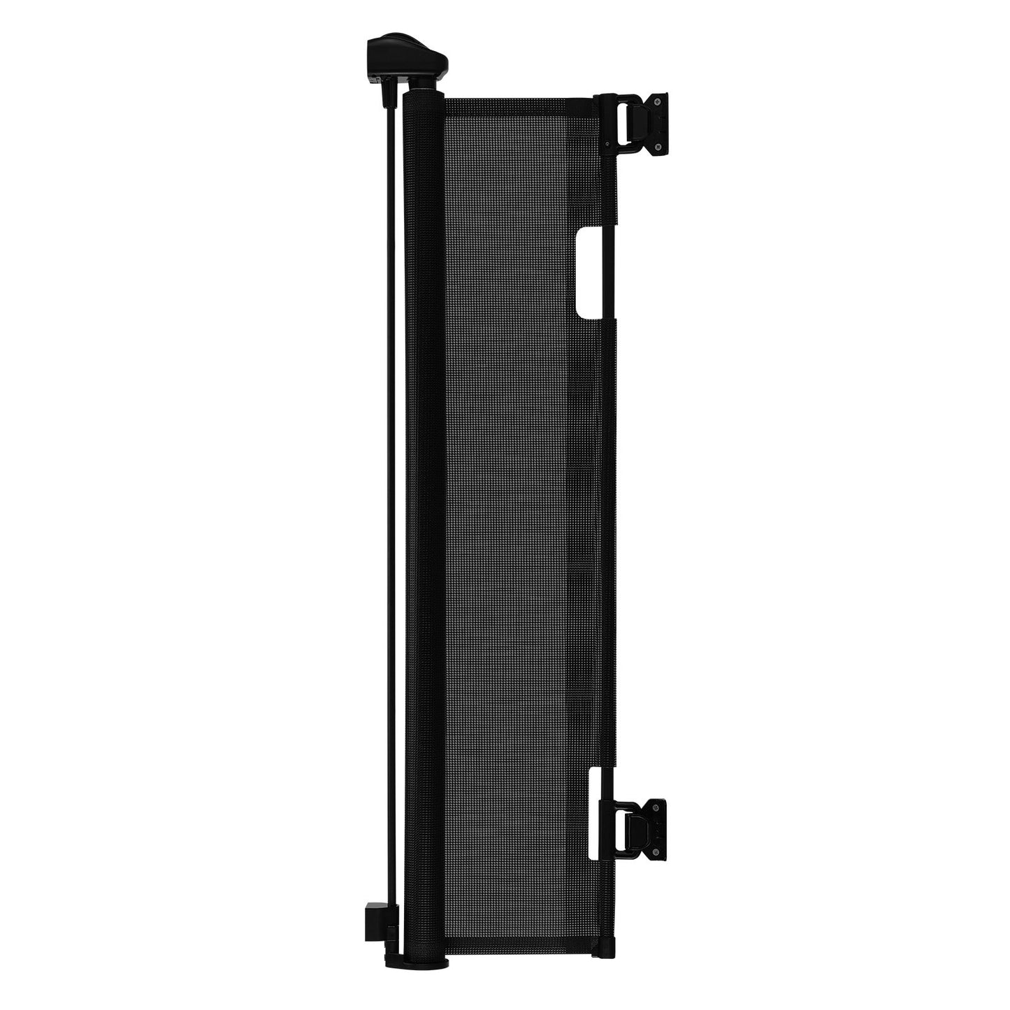 Retractable Baby Gate, Extends to 1850 mm Wide, 980 mm Tall, with Security Lock, Easy to Use, Walk Through Without Tripping, Mesh Dog Gate for Stairs, Hallways, Indoor/Outdoor, Black