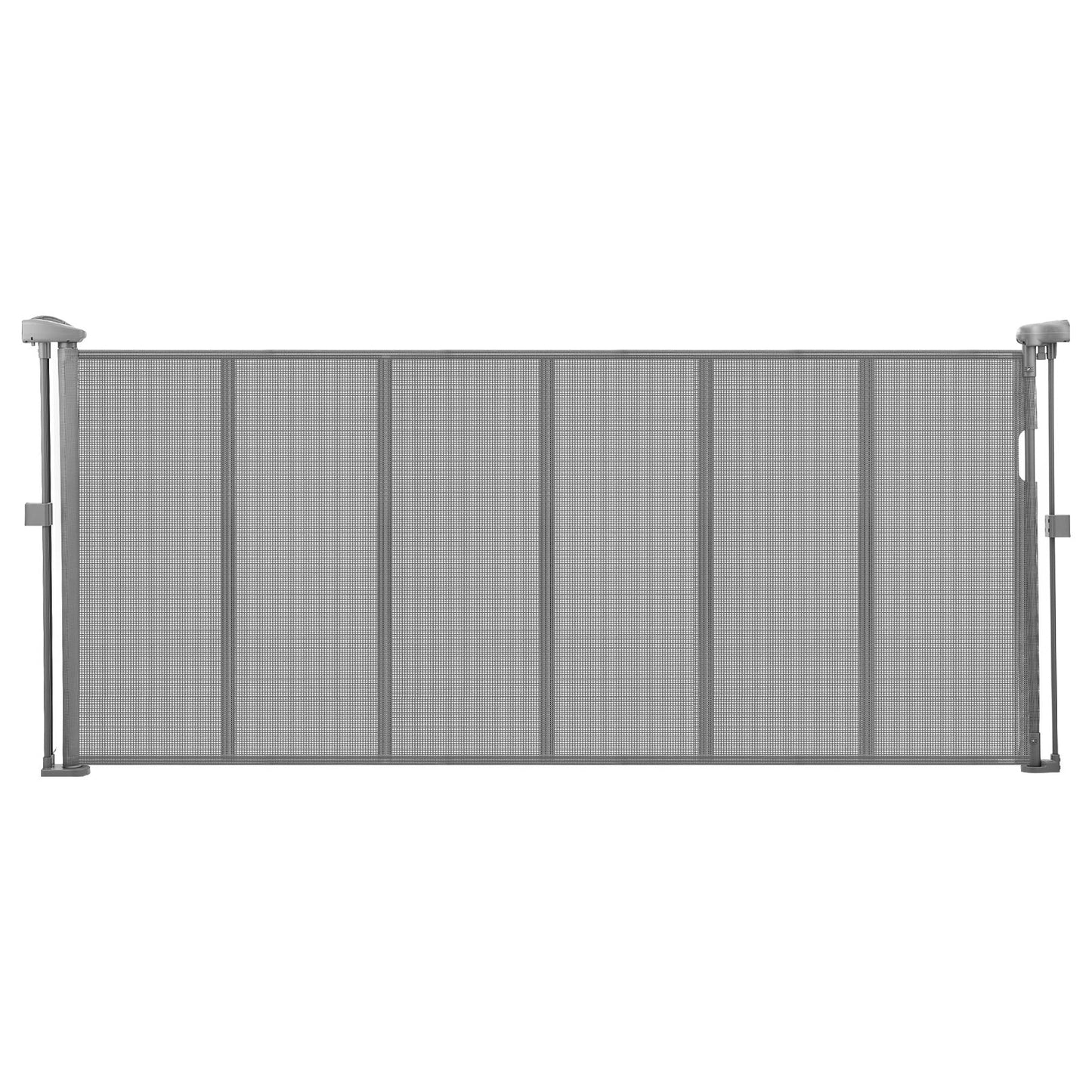 Retractable Baby Gate, 870 mm Tall, Extends up to 1800 mm Wide, Retractable Gate for Kids or Pets, Mesh Material, Easy to Install for Indoor Stairs, Doorways, Hallways, Playrooms, Gray