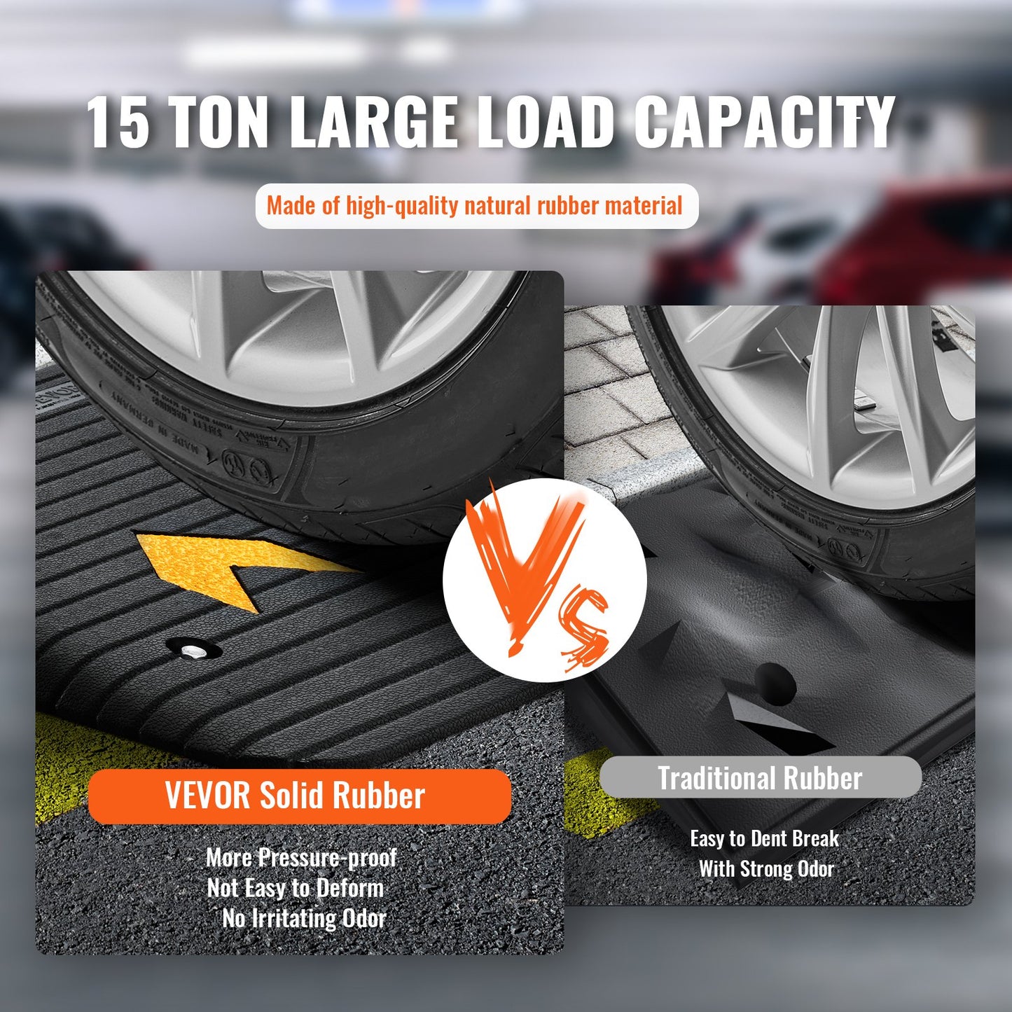 Verbesserte Schwellenrampe aus Gummi, 8,9 cm (3,5 Zoll) Steigung, Türrampe mit 1-Kanal-Profil, Autorampe aus Naturkautschuk mit rutschfester, strukturierter Oberfläche, Tragfähigkeit 15.000 kg (33.069 lbs), Bordsteinrampe für Rollstuhl und Scooter