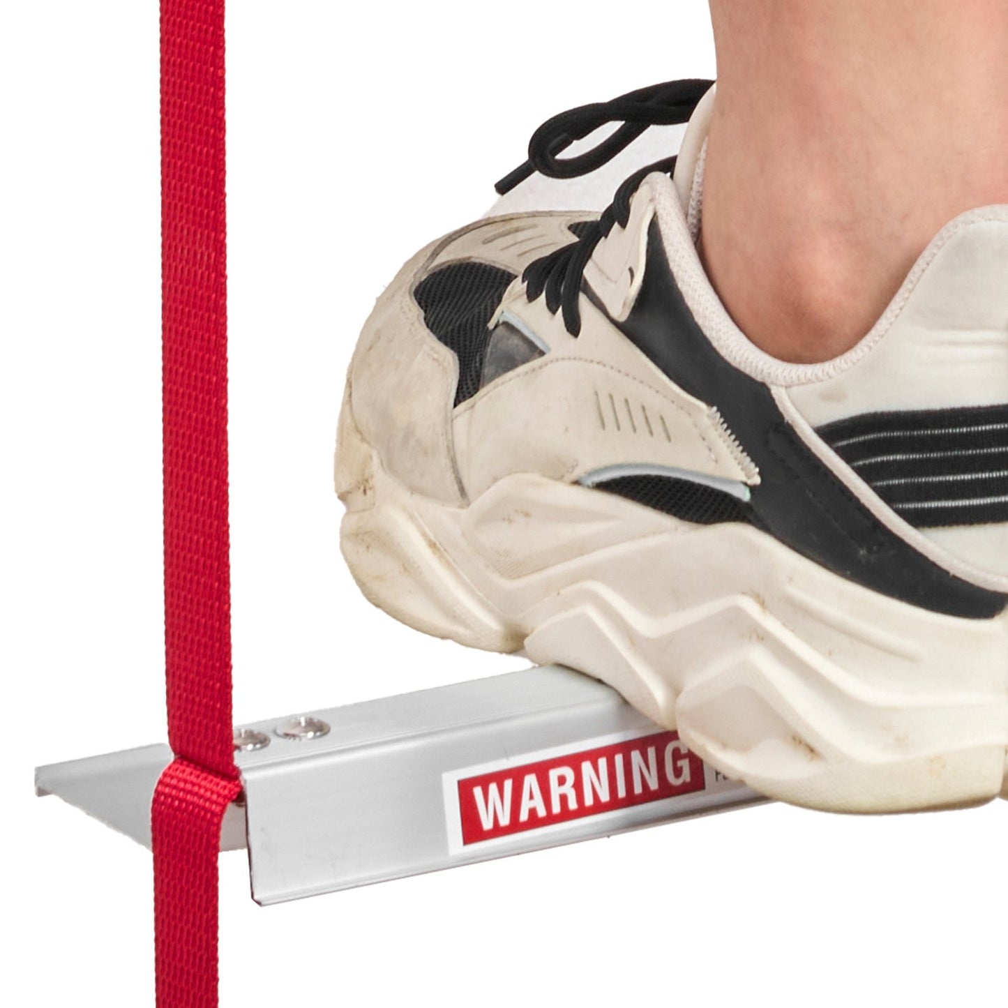 Fire Escape Ladder, 5-6 Story 15.24m Retractable Emergency Fire Ladder, Lightweight Aluminum Alloy Safety Escape Ladders with Sturdy Polyester Strap, Anti-Slip & Wide Rungs, 453KG Max Loading