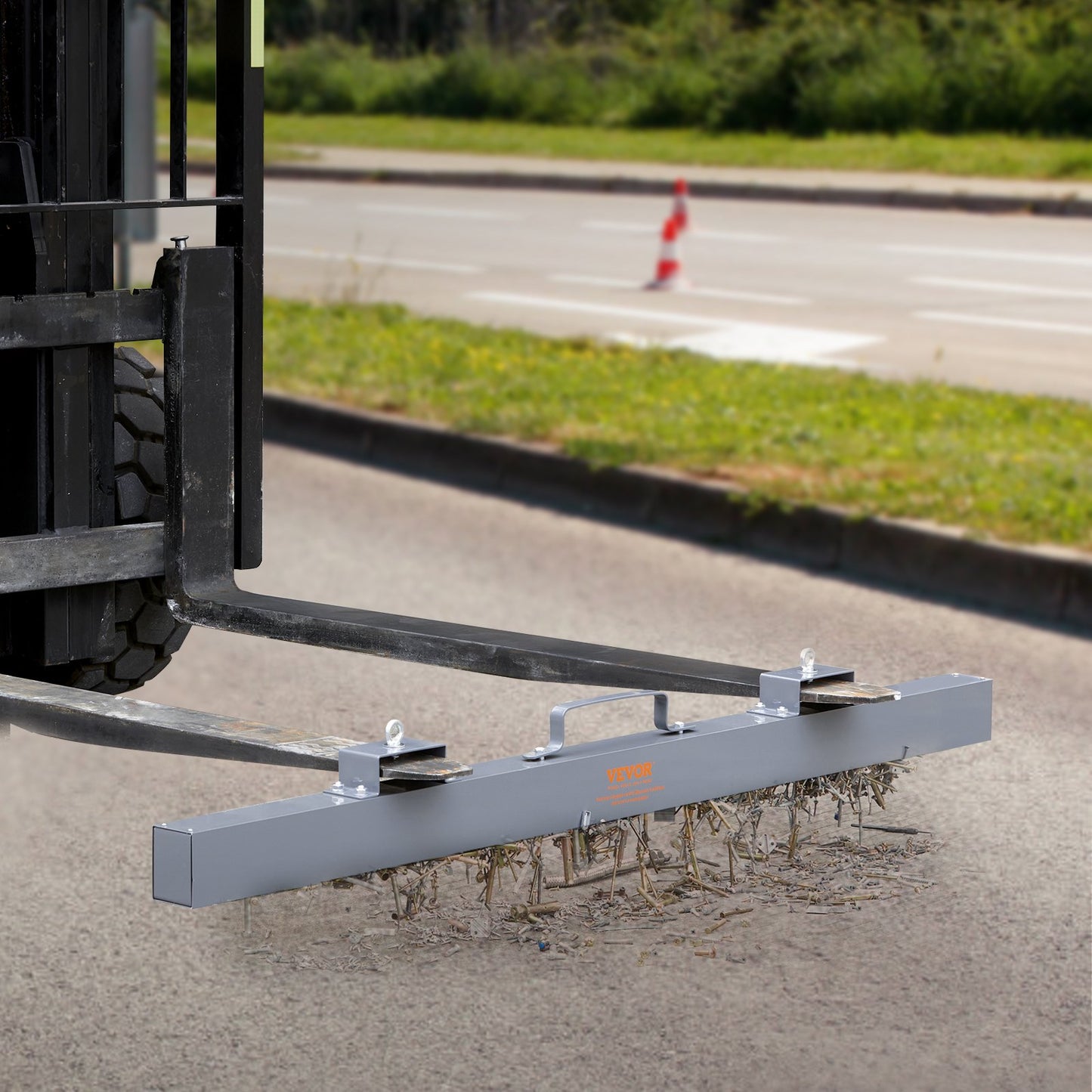 72in Hanging Magnetic Sweeper Tool Kit 105lbs Lifting Magnet for Forklift