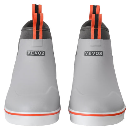 Men's Deck Boots, Waterproof Fishing Rain Boots, Anti-Slip Ankle Rubber Outdoor Work Shoes, Gardening Insulated Mud Boots Footwear, Lightweight & Durable, for Manufacturing, Farming, Size 11 US