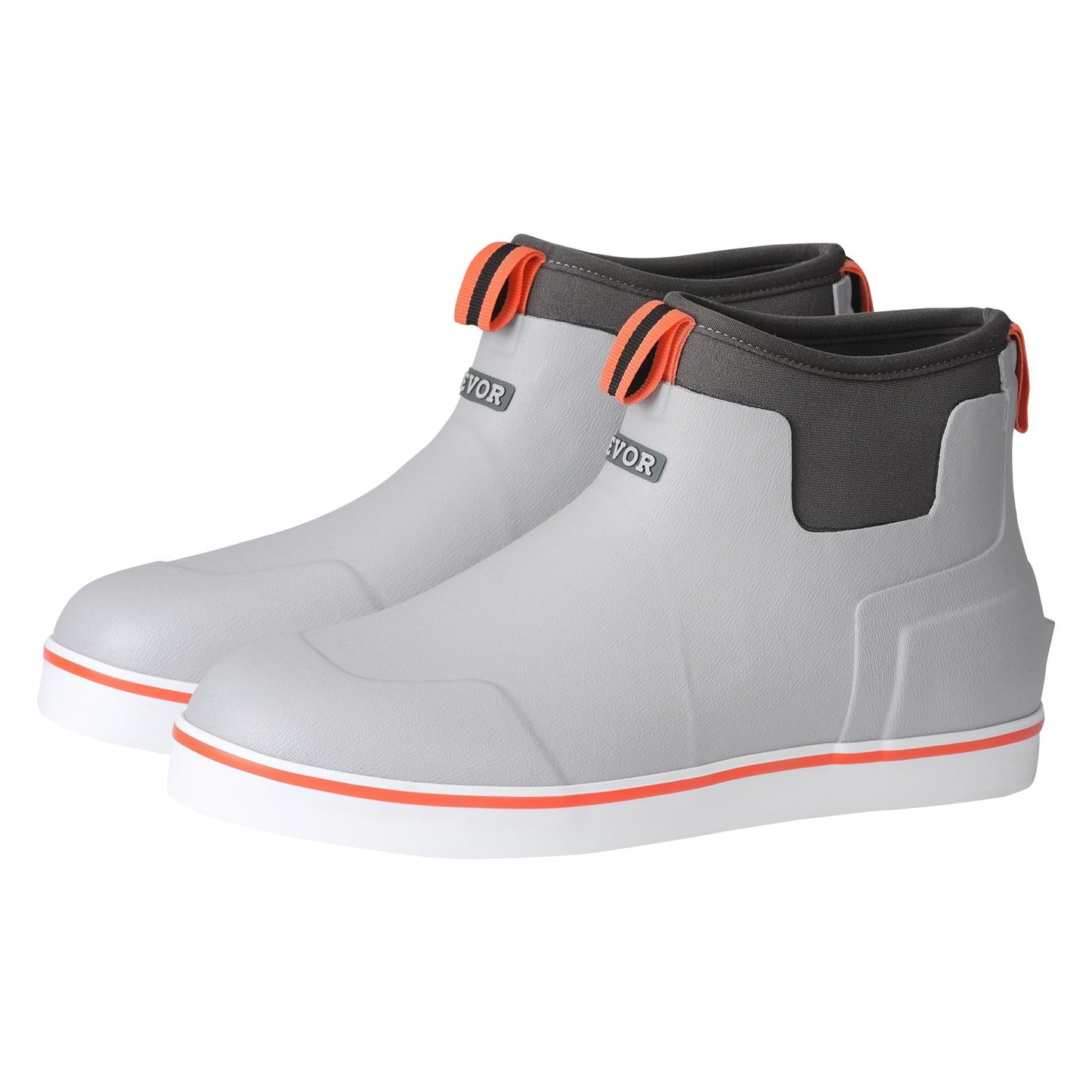 Men's Deck Boots, Waterproof Fishing Rain Boots, Anti-Slip Ankle Rubber Outdoor Work Shoes, Gardening Insulated Mud Boots Footwear, Lightweight & Durable, for Manufacturing, Farming, Size 11 US