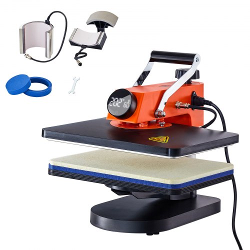 Heat Press Machine 12x15in/30.5x38.1 cm 5in1 Sublimation Transfer T-shirt Plate Mug Cup