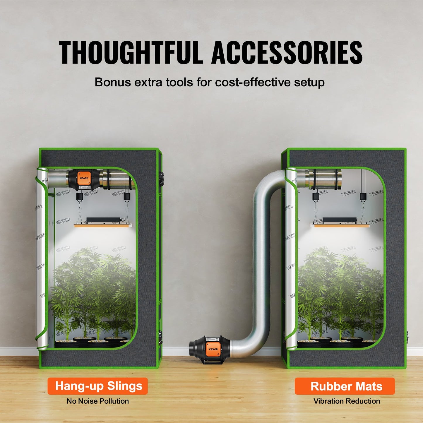 Inline Duct Fan, 102mm 129.7 CFM with Variable Speed Controller, Quiet AC-motor Ventilation Exhaust Fan for Cooling Booster, Grow Tents, Hydroponics