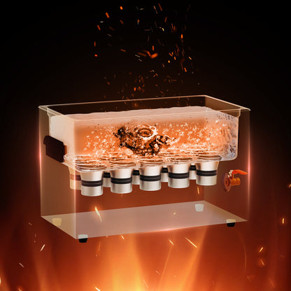 30L Ultrasonic Cleaner with Heater Timer & Basket, Professional Digital Sonic Cavitation Machine, 360W Cleaning Machine for Lab Tools, Metal Parts, Carburetor, Brass, Auto Parts, Engine Parts