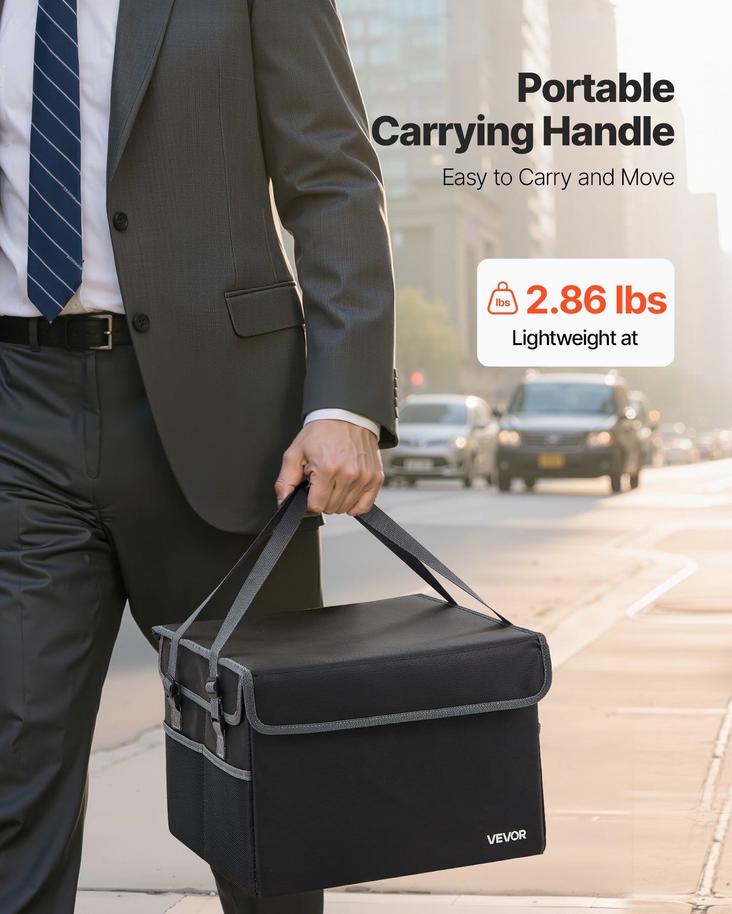 Fireproof Document Box, 1000 ℃ Heat Insulated Fireproof & Waterproof Box, Space-Saving and Foldable Design, Portable Home Office Travel File Organizer, for Passports, Important Documents, Files