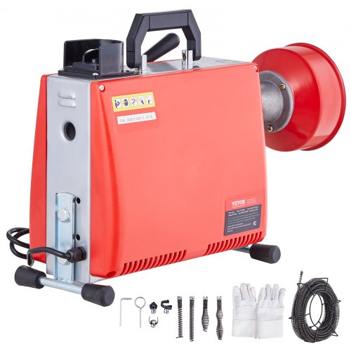 Drain Cleaner Machine 20m x 16mm 250W Sewer Snake Auger Manual Feed