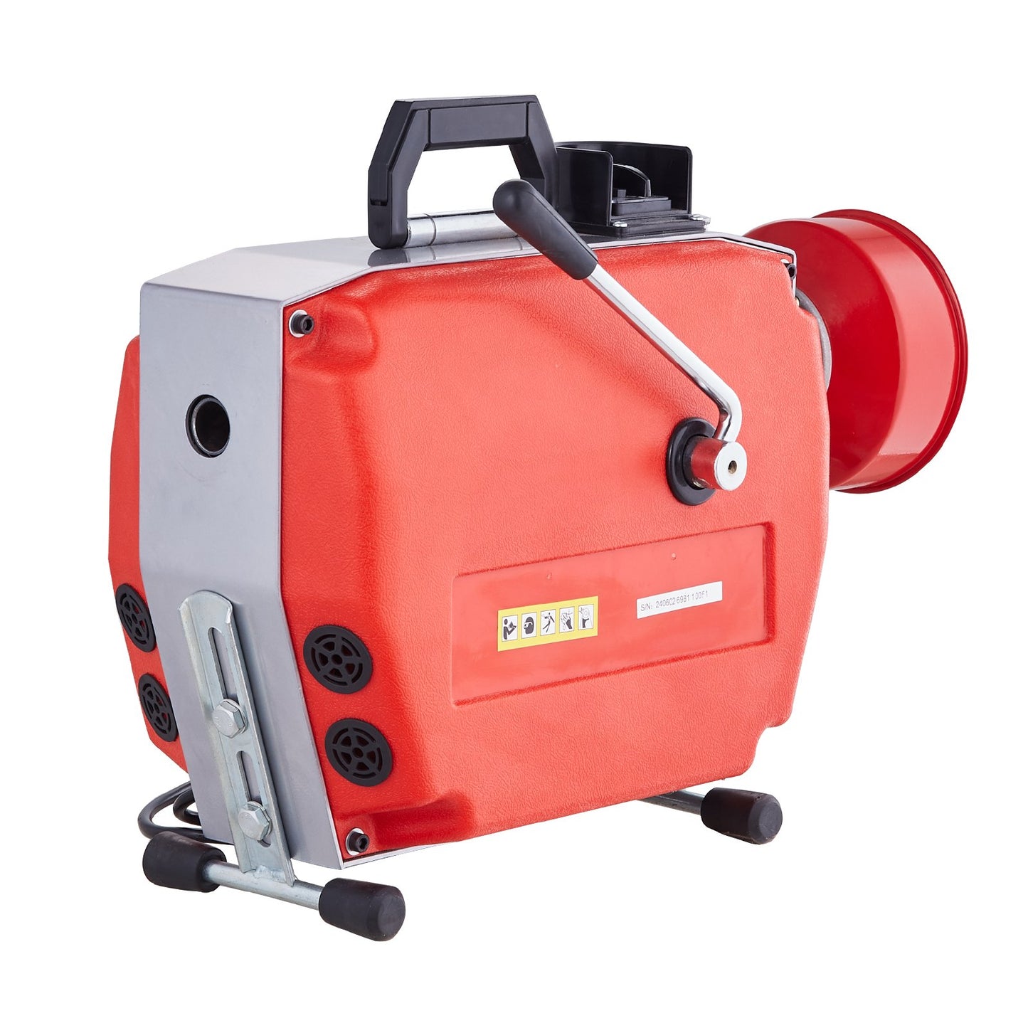 120FT x 7/8 Inch Drain Cleaner Machine, 420W Electric Sewer Snake Auger Manual Feed - with 6 Cutters, 2 Steel Cables (120' x 7/8" and 18' x 3/8") & CW/CCW Control for 1.9" to 6" Pipes