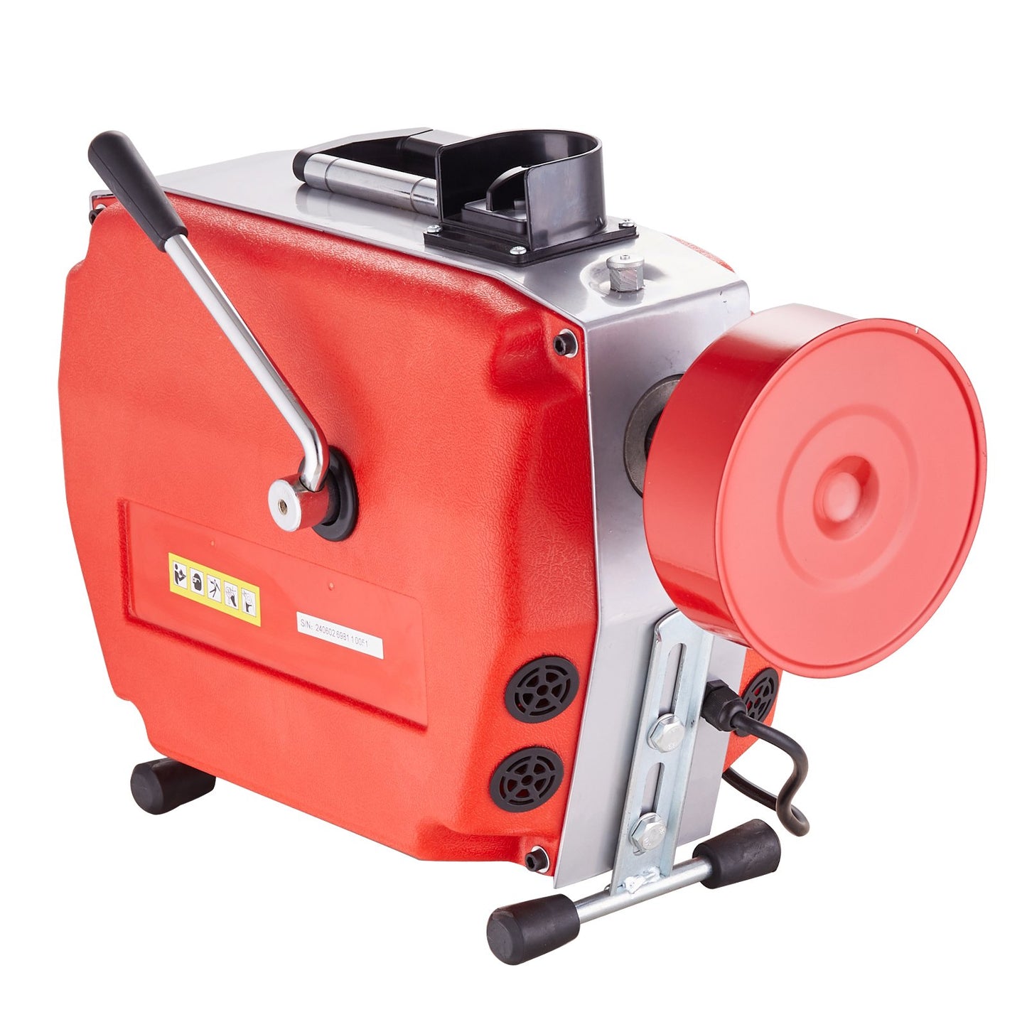 120FT x 7/8 Inch Drain Cleaner Machine, 420W Electric Sewer Snake Auger Manual Feed - with 6 Cutters, 2 Steel Cables (120' x 7/8" and 18' x 3/8") & CW/CCW Control for 1.9" to 6" Pipes