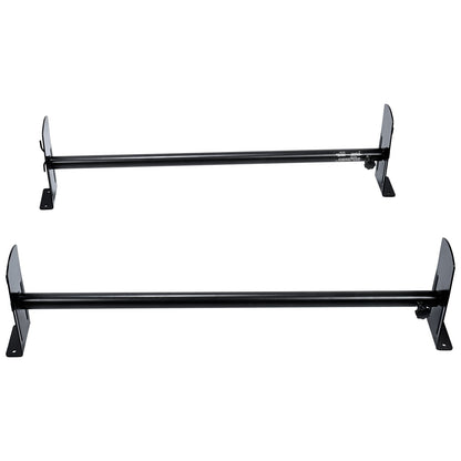 Van Roof Ladder Rack, 2 Bars Alloy Steel Roof Racks, 227 KG Capacity Roof Rack, Adjustable Length 910-1330 mm, Van Ladder Rack Compatible with Chevrolet Express, GMC Savana, etc, Drilling Mount