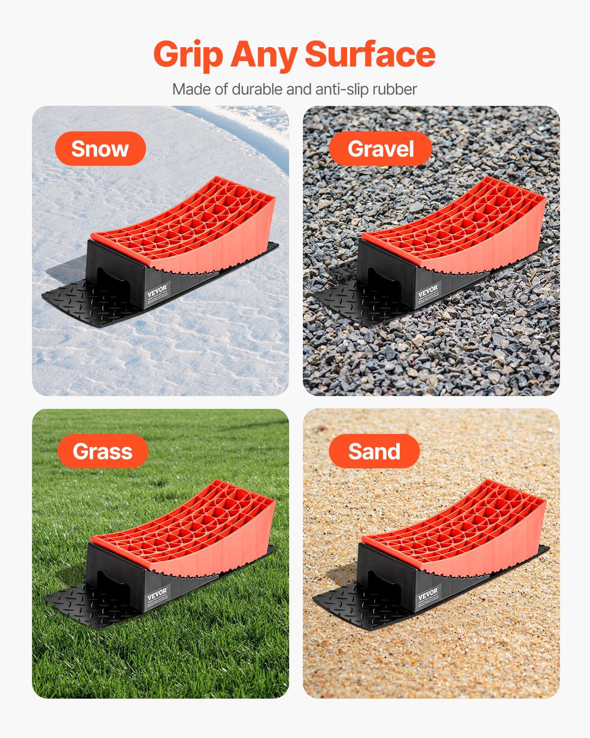 Camper Levelers, 2 Pcs RV Leveling Blocks, up to 8818.5lbs Camper Wheel Chocks, Max. 4" Leveling Height Heavy Duty Curved Levelers, RV Camper Leveler Kit with Anti-Slip Mat Carrying Bag Level