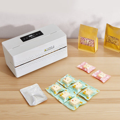 Continuous Sealing Machine, 8-12 mm Seal Width, Automatic Continuous Band Sealer with Digital Temperature Control, Automatic Shutdown, Heat Sealing Machine for 0.06-0.2 mm Plastic Bags