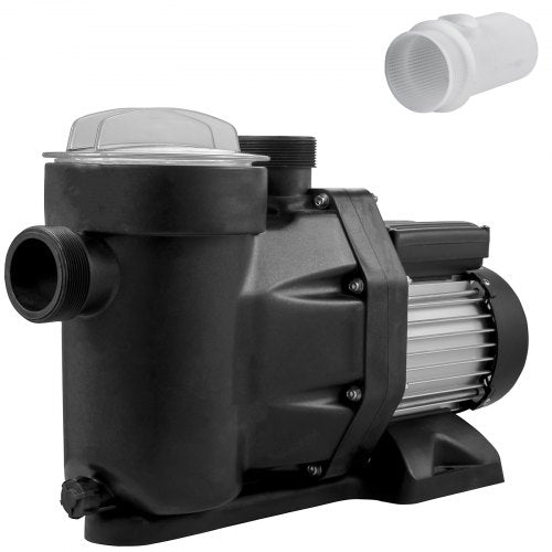 1 HP Pool Pump, 19200 L/h 750W Pool Pump In/Ground Swimming Pool Pump with Strainer Basket Pool Pump Motor for Clean Swimming Pool Water 1.97" Inlet/Outlet pool filter pump with 2 Fitting Hoses