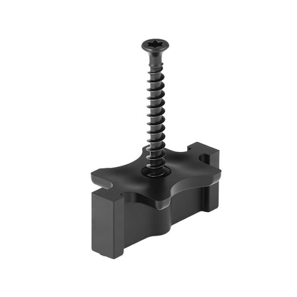 250PCS Hidden Deck Fasteners for Composite Decking Board, Universal Composite T Clips & Plastic Hidden Fasteners with Metal Screws,Polypropylene PP Clips Works with 6.5 mm Gaps, Black