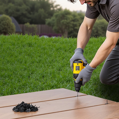 90PCS Hidden Deck Fasteners for Composite Decking Board, Universal Composite T Clips & Plastic Hidden Fasteners with Metal Screws,Polypropylene PP Clips Works with 6.5 mm Gaps, Black