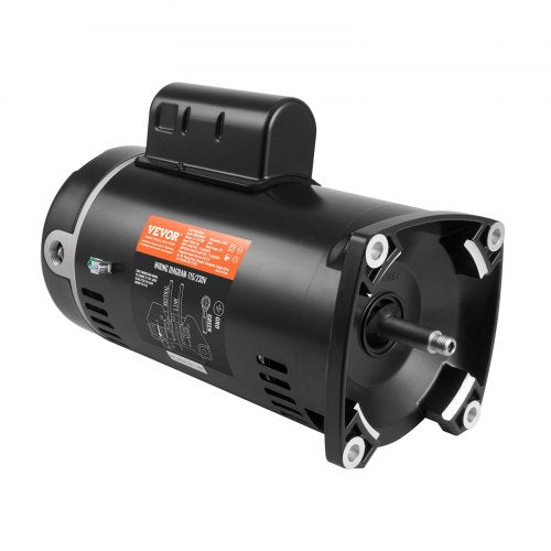 1 HP Pool Pump Motor, 56Y Frame, 115V(9 Amps)/230V(4.5 Amps) 3450RPM, 60Hz, 1.25 Service Factor, 90μF/250V Capacitor, CCW Rotation Square Flange Replacement Motor