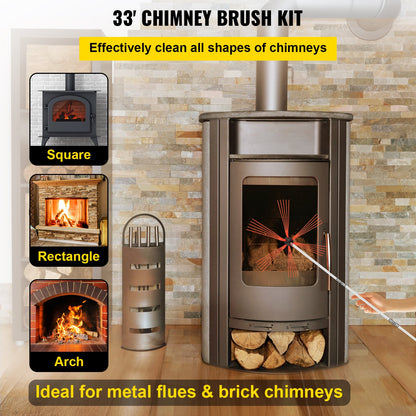 Chimney Sweep Kit Chimney Cleaning Kit 1005.8 cm Sooteater Chimney Cleaning Kit