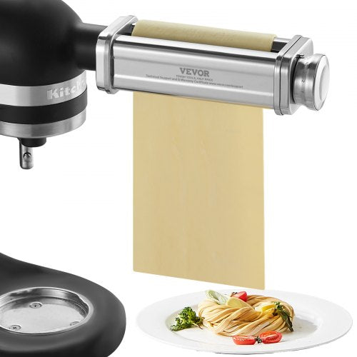 Pasta Attachment for KitchenAid Stand Mixer, Stainless Steel Pasta Sheet Roller Attachment, Pasta Maker Machine Accessory with 8 Adjustable Thickness Knob, KitchenAid Pasta Attachment by