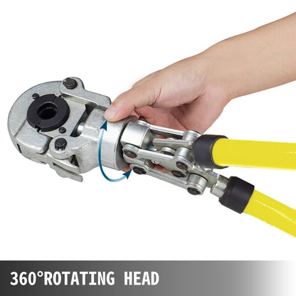 Copper Pipe Crimper Plumbing Crimping Tool V 12-28mm, Pressing Tongs Copper Pipe Crimper Crimping Tool TH 16-32mm Jaws 360° Head