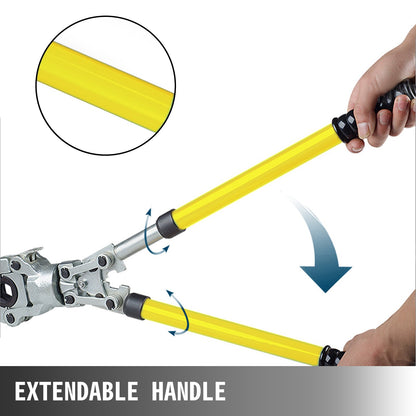 Copper Pipe Crimper Plumbing Crimping Tool V 12-28mm, Pressing Tongs Copper Pipe Crimper Crimping Tool TH 16-32mm Jaws 360° Head