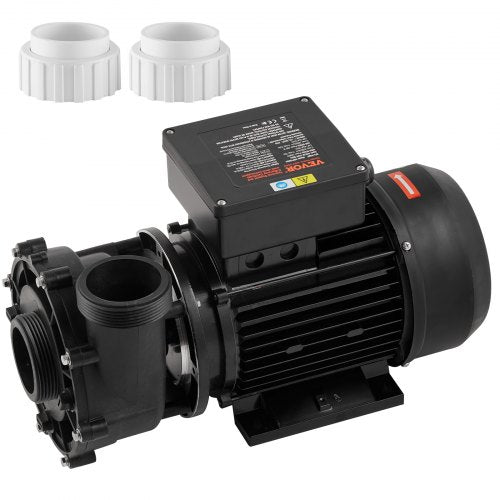 2 Speed SPA Pump, 56-Frame, Dual-Speed Hot Tub SPA Pump, 1600W / 39 m³/h / 15 m High Speed or 400W / 19 m³/h / 3.9 m Low Speed, 2" Port 90° Rotational Interface for Hot Tub, TÜV Certification