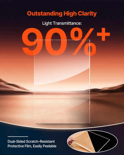 Plexiglass Acrylic Sheet, 2-Pack Plastic Sheets, 24 x 36 Inch 1/4 Inch Thick Clear Plastic Cast Transparent Glass for Crafting Projects, Replacement Picture Frame Glass, DIY Display, Easy to Cut