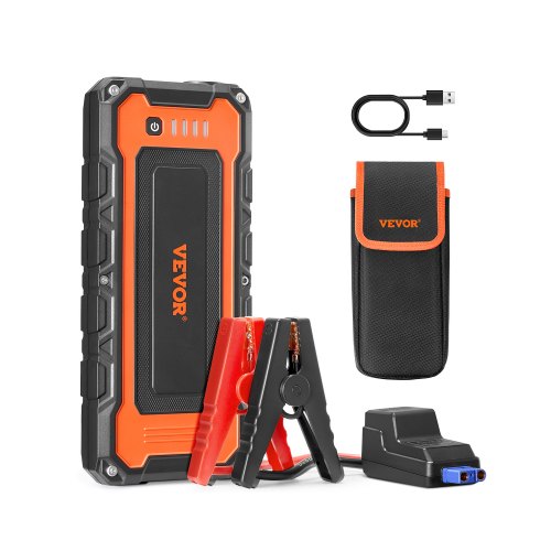 Jump Starter, 3000A Peak, Car Battery Starter Power Pack, Portable Battery Booster with Air Compressor, Jumper Cables, LCD Display and LED Light, 59.2Wh Lithium Jump Box for up to 10L Gas/8L Diesel Engines