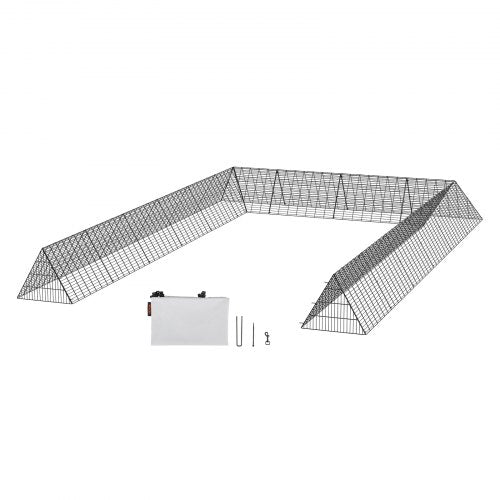 Chicken Tunnels, 236.2 x 157.5 x 24.2 inch(LxWxH) Chicken Tunnels for Yard, Portable Chicken Tunnels for Outside with Corner Frames, 2 Sets, Suitable for Chickens, Ducks, Rabbits