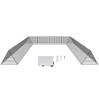 Chicken Tunnels, 236.2 x 157.5 x 24.2 inch(LxWxH) Chicken Tunnels for Yard, Portable Chicken Tunnels for Outside with Corner Frames, 2 Sets, Suitable for Chickens, Ducks, Rabbits