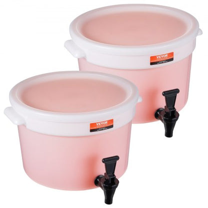 Beverage Dispenser, 3 Gallon Drink Dispensers for Parties, Plastic Juice Dispenser with Spigot and Lid, Iced Tea Lemonade Juice Water Dispenser, for Restaurants, Hotels, Parties, 2 Pack