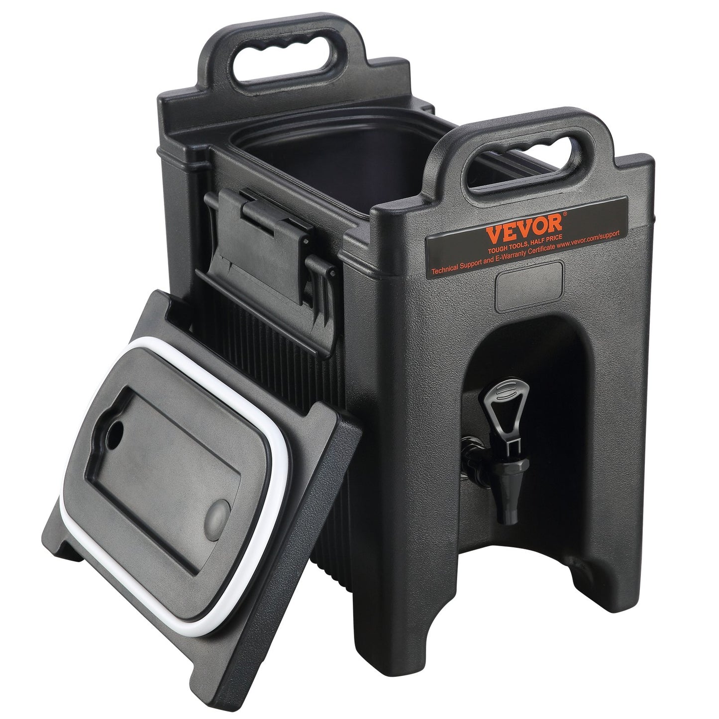 Insulated Beverage Dispenser, 9.5 L, Food-grade LDPE Hot and Cold Beverage Server, Thermal Drink Dispenser Cooler with 2.3 cm PU Layer Two-Stage Faucet Handle, for Restaurant Drink Shop