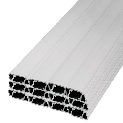 Spring Wire and Lock Channel, 6.56ft Spring Lock & U-Channel Bundle for Greenhouse, 30 Packs PE Coated Spring Wire & Aluminum Alloy Channel, Plastic Poly Film or Shade Cloth Attachment with Scre