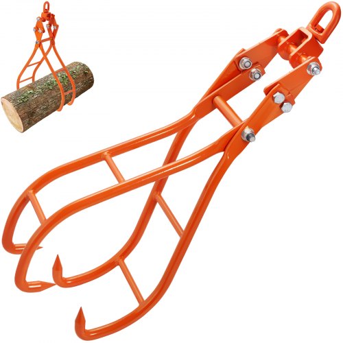 Timber Claw Hook, 28 inch 4 Claw Log Grapple for Logging Tongs, Swivel Steel Log Lifting Tongs, Eagle Claws Design with 2205 lbs/1000 kg Loading Capacity for Tractors, ATVs, Trucks, Forklifts