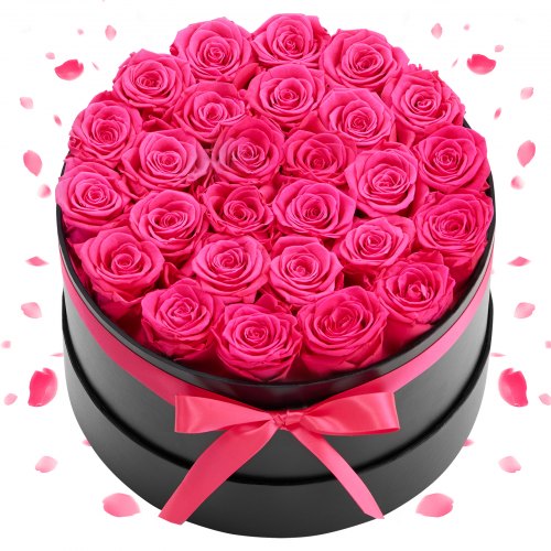 Forever Flowers, 27 konservierte Rosen in einer Box, Unsterblicher Blumenstrauß, Geburtstagsgeschenk für Frauen, Ehefrauen, Mütter, Jahrestag, Valentinstag, Weihnachten, Rosenrot