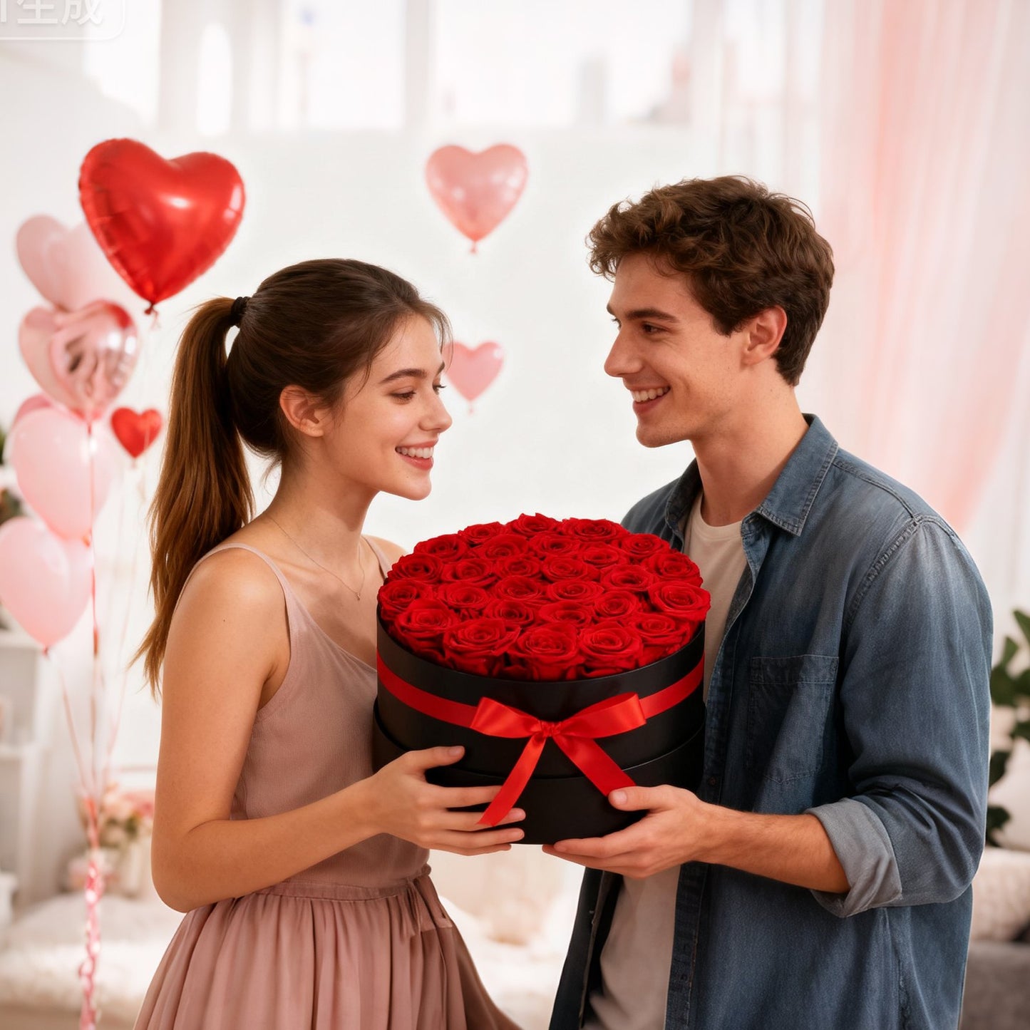 Forever Flowers, 27 Preserved Roses in a Box, Eternal Flowers Immortal Bouquet Birthday Present for Delivery Prime Women Her Wife Mothers, Anniversary, Valentine's Day,Christmas, Red